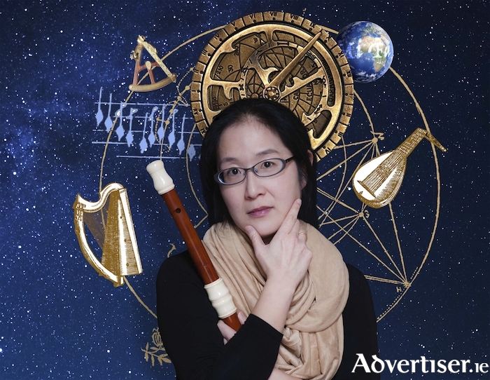 Teddie Hwang, baroque flutist and astral photographer, is Galway Early Music's poster person 2022.  She performs in Discovering Light, a multimedia contemplative concert of night sky images and baroque flute, with Yonit Kosovske, harpsichord (Friday, 27 May, 9 pm, St Nicholas Collegiate Church)