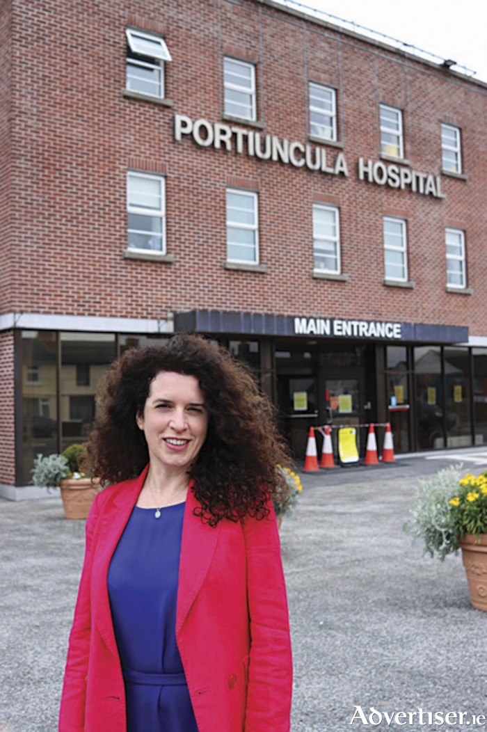 Local Fine Gael Senator, Aisling Dolan, is pictured outside Portiuncula University Hospital