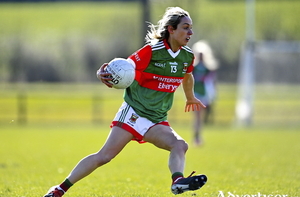 Back of the net: Lisa Cafferkey hit the back of the net for Mayo last Saturday against Tipperary. Photo: Sportsfile. 