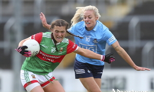 Holding her own: Tamara O&#039;Connor holds on to possession against Dublin. Photo: Sportsfile 