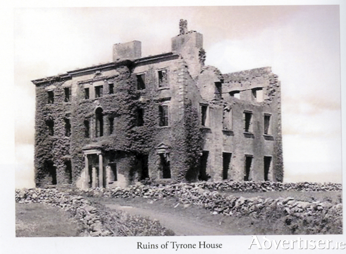 The burnt out shell of the once magnificent Tyrone House. 