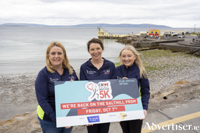 Pictured at the launch of the eighth annual Croí Night Run, from left, Christine Flanagan, Croí’s Director of Fundraising; Edel McDermott, Corporate Key Account Manager with Irish Life Health (Event Sponsor); and Áine Gillespie, iRadio Nissan iTeam (Event Media Partner). 