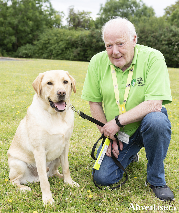 Frank Downes and guide dog Zander. 
Photo is by Xposure