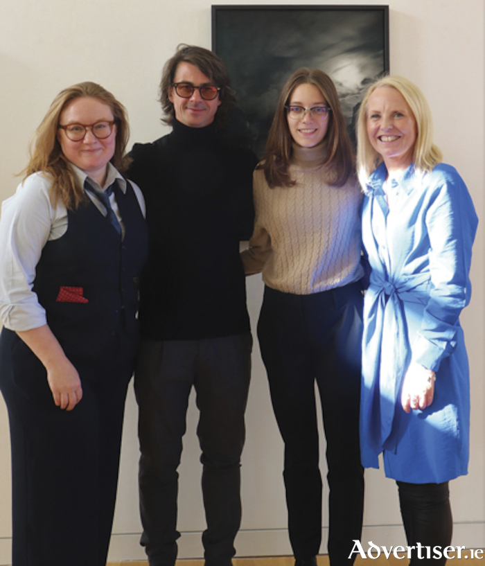 Guest Speaker, Neva Elliot, artist Ugo Ricciardi, guest speaker Ilaria Sponda and Luan Gallery Manager, Carmel Duffy, are pictured during the formal opening of the ‘Nightscapes’ and ‘Midden’ exhibitions at Luan Gallery on Saturday last