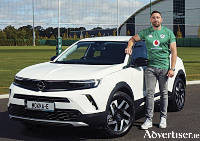 Irish rugby star Jack Conan has been appointed a Windsor Opel brand ambassador and presented with a new Opel Mokka-e.