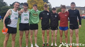 Craughwell AC athletes who competed at the Autumn Open:  Mark Davis, Sean Cotter, Oisin Davis, Mathys Bocquet, Willie Fitzgerald, Paddy Noonan and Jack Miskella.