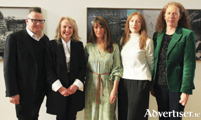 Pictured, l-r, Curator, Eamonn Maxwell, Luan Gallery Manager, Carmel Duffy, artist, Clare Langan, Luan Gallery Curator, Aoife Banks and Director of The Crawford Gallery, Mary McCarthy