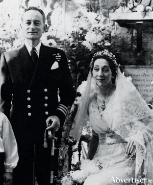Commander Bill King and Anita Leslie on their wedding day in 1947. They had two children, Tarka born 1949, and Leonie, now the castle&rsquo;s chatelain, was born 1951. 