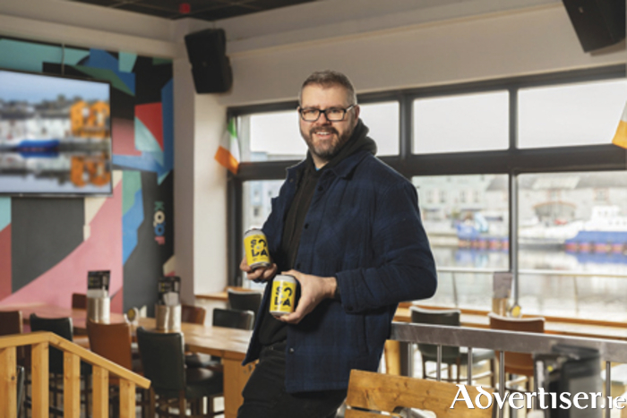 Athlone business, The Irish Craft Soda Company, the brainchild of Dead Centre Brewing at Custume Place, took part in the 2023 Food Academy programme, which is a tailored business development programme for early to mid-stage producers, supported by SuperValu, Bord Bia and the Local Enterprise Office.  Pictured is Liam Tutty, founder of Dead Centre Brewing.
