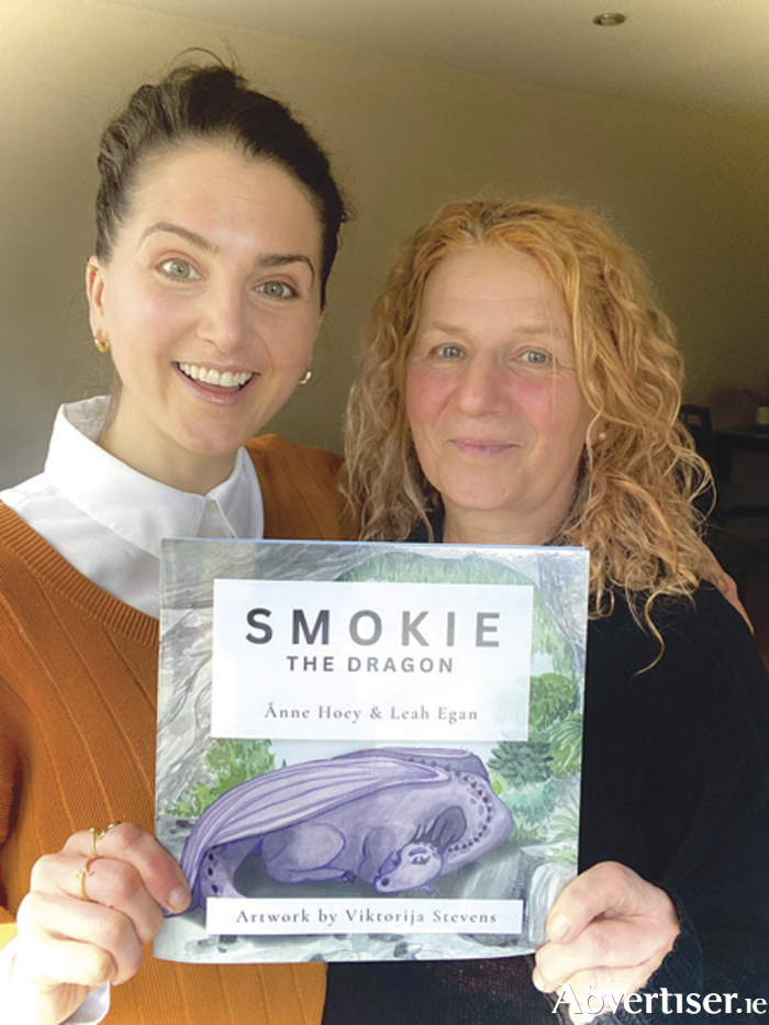Pictured are the co-authors of Smokie the Dragon, Leah Egan and Anne Hoey
