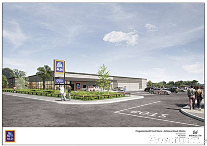 An artist’s impression of the proposed ALDI Moate store