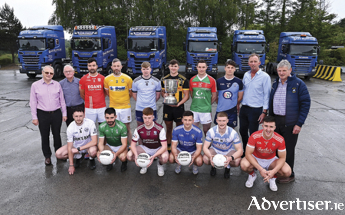 Club players from the 12 senior football championship clubs are pictured at the launch of the Westmeath senior, intermediate and junior football championships this week. Photo by Piaras O Midheach/Sportsfile 
