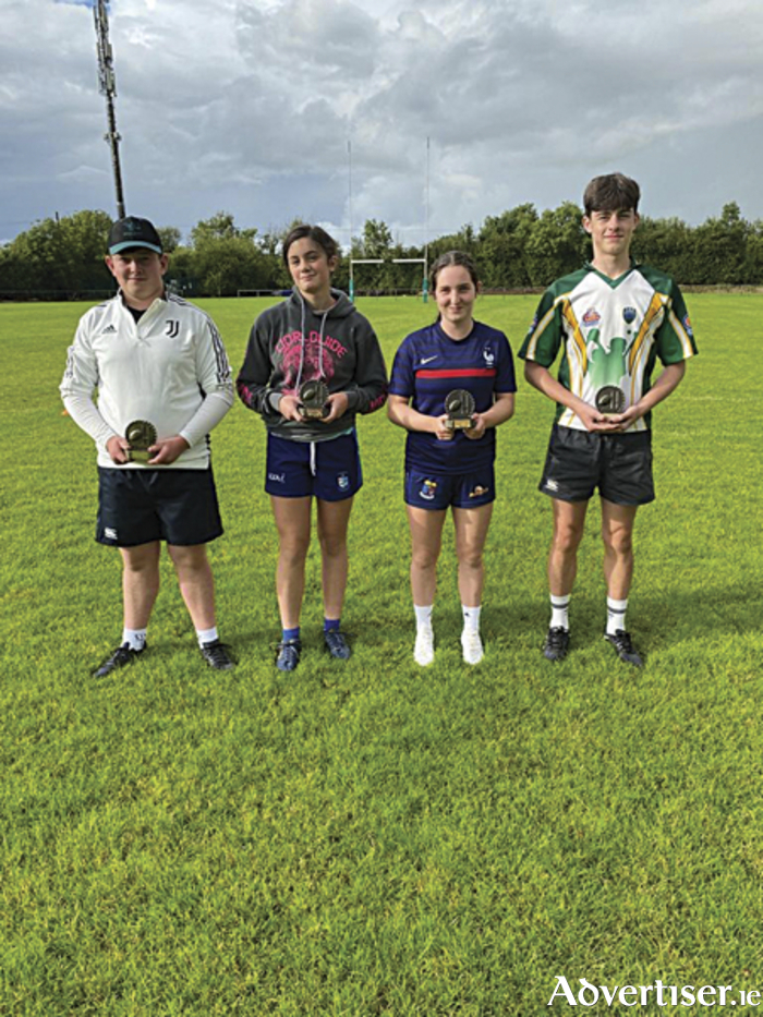 Buccaneers Touch Rugby players, Anthony, Sofia, Aoife and Alex, were recognised for their contributions during the competitive season