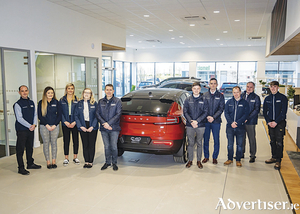 Connolly&rsquo;s Volvo Cars team:  (L-R) Kevin McDonagh (parts Advisor); Rita Robinson (service advisor); Emmy Arkush (receptionist); Dolores Kelly (business manager); Tom Raftery (general manager); Peter Doyle (sales executive); Gavin Lally (sales executive); Keith Wade (service technician); Alan Connaughton (service manager); Adam Donohue (service apprentice).