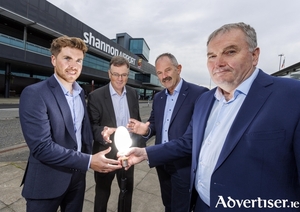 Pictured at Shannon Airport  are L-R Colm O&rsquo; Callaghan, Customer Solutions Manager for ESB&rsquo;s Smart Energy Services, Ciaran Gallagher, General Manager at ESB, Smart Energy Services, Gerry Dillon, Group Property Director, The Shannon Airport Group and Mark Reidy, Airport Maintenance Manager .
 Pic Arthur Ellis.