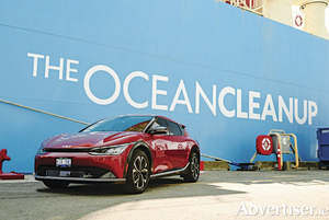 Kia reusing the ocean&#039;s waste from clean up.