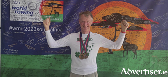 Athlone Boat Club member, Paul Gallen, won three gold medals at the recent World Masters Regatta in South Africa
