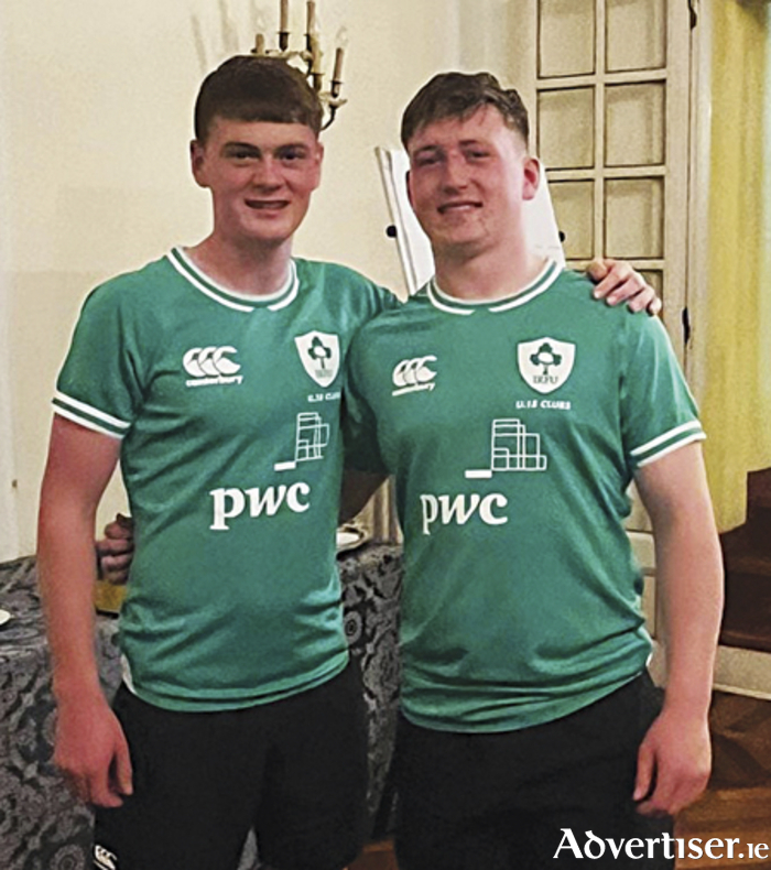 Pictured are Buccaneers duo, Charlie O’Carroll and Jack Pollard, who were named in the Ireland U18 club squad which played Italy recently
