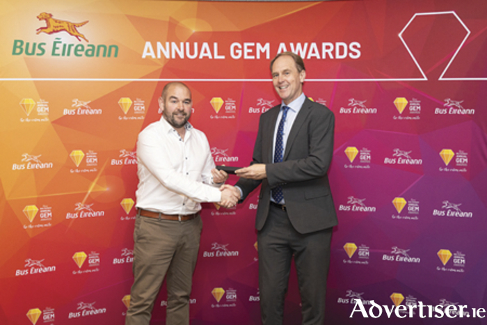 Gem Award Foreman of the year. Winner - Trevor Finneran Presented by Allen Parker Chief Customer Officer.
