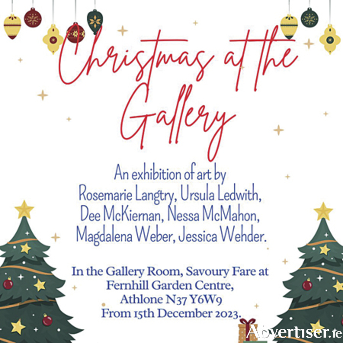 Six Midlands artists will host a Christmas art exhibition in Fernhill Garden Centre from Friday, December 15 until the end of January 2024