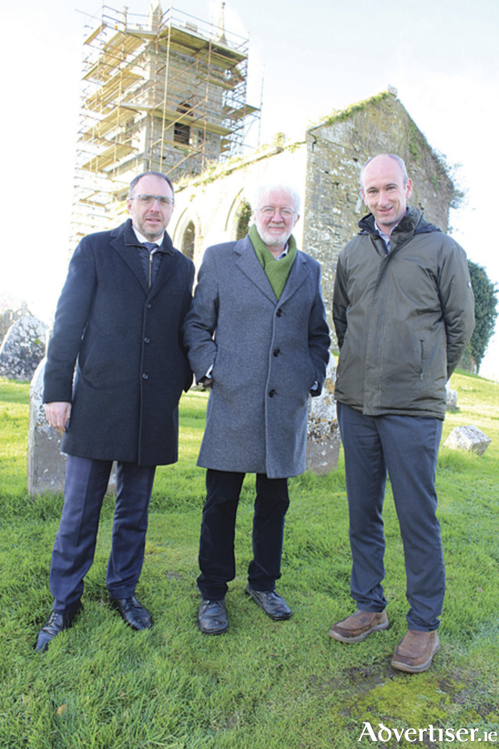 Pictured at St Owens Ballymore, l-r, Deputy Robert Troy, Minister Malcolm Noonan and Cllr Vinny McCormack 