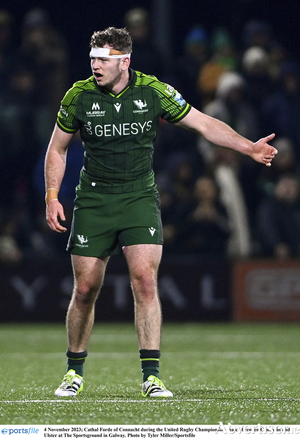 Connacht&#039;s Cathal Forde playing against Ulster at The Sportsground last November. (Photo - Tyler Miller/Sportsfile)