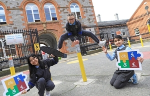 Pictures from the launch of the Safe Routes to School Scheme.