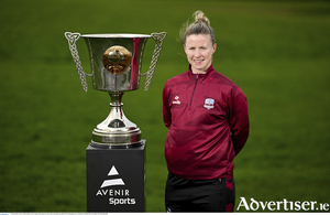Galway United captain Lynsey McKey at the launch of Avenir Sports All-Island Cup 2024 at the FAI Headquarters in Abbotstown, Dublin. Photo by Stephen McCarthy/Sportsfile 