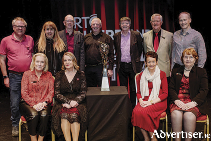 The All-Ireland Drama Festival committee are pictured on the stage of the Dean Crowe Theatre on Sunday evening