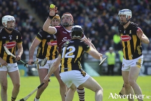 Galway&rsquo;s Conor Whelan in action against Kilkenny at the Leinster GAA Senior Hurling Championship match in Salthill on Sunday. (Photo: Mike Shaughnessy) 