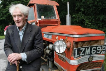 Martin Kelly with the tractor that will be on show on Sunday. Photo: Mike Shaughnessy