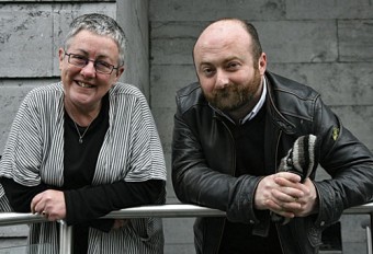 Garry Hynes and actor David Pearse who stars in The Cripple of Inismaan which opens in the Town Hall Theatre this week. Photo:-Mike Shaughnessy
