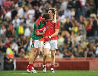 Down but not out: Robert Hennelly and Shane Nalley in reflection after the full time whistle in last Sunday’s All Ireland Final. Photo: Sportsfile