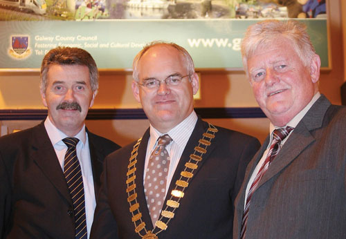 Picture at the launch are Frank Dawson, Mayor Peter Feeney, and Cllr Donal Carey.
