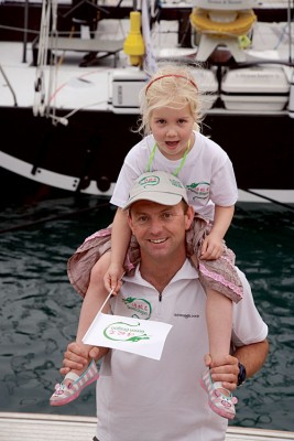 Captain Ian Walker and his daughter Emilia pictured in Alicante before the Dragon left port.