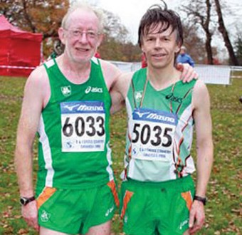Representing Ireland in Swansea : Mayo AC’s Tom Hunt and Ronnie Naylor.
