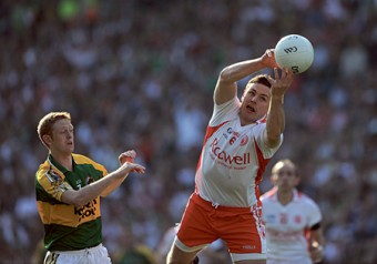 A feast of football to recall: Conor Gormley of  Tyrone,in action against Colm Cooper of Kerry - the 2008 GAA Football All-Ireland Senior Championship final. 