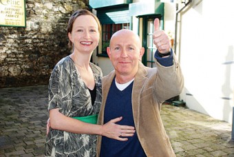 Thumbs up — Kieran Goss pictured with his wife Ann after a traumatic period in which she battled cancer. 