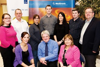 At the CIPD seminar 'The Trusted Leader', sponsored by Medtronic, with guest speaker Murray Clark, principal lecturer in organization behaviour and research methodology at Sheffield Hallam University were, back row: Dorinda Ryder, Alec Mercing, Cathy Davin, Kim Williams, Sarah Cuddy, Paul Hession, Tom Creedon. Front row: Marianne Shine, Medtronic, guest speaker, Murray Clark and Jackie O'Dowd, chairperson CIPD West.

Photo: Martina Regan