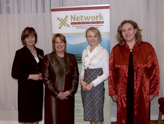 Rita Mylett, vice president; Deirdre McHugh, guest speaker; Sinead Holmes, president; and Fiona Keane, soap box speaker and member of Network Mayo pictured at their most recent event.