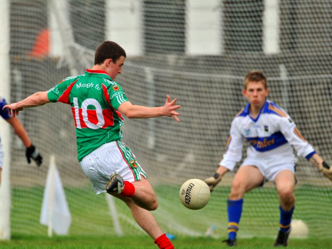 Back of the net: Darren Coen blast's in Mayo's second goal against Tipperary . Photo:Sportsfile