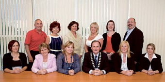  Pictured at the launch were  (standing) Val McNicholas (assistant treasurer), Bernie Turley, Geraldine Grady, Margaret Tierney Smith (hon secretary), Shelagh Buckley (membership officer), Gerard Kelly: Seated: Sharon Conacur, Pamela Connolly (Hon. Treasurer), Jacqueline O’Dowd (vice chairperson), Declan Heneghan (Chairperson), Michelle Murphy (PRO), and Sharon Walsh. Missing from photo were Alan Dodril (PRO) and Cian Collins