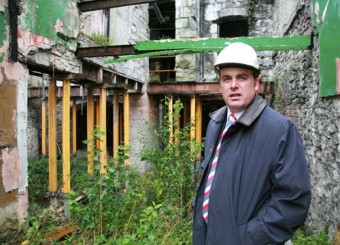 Cllr Michael Crowe in the old Taffes Shop on Williamsgate Street. 