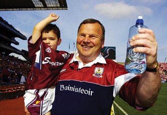 Mattie Murphy and his grandson after 2005 All-Ireland victory. Will Galway eyes be smiling again this Sunday?