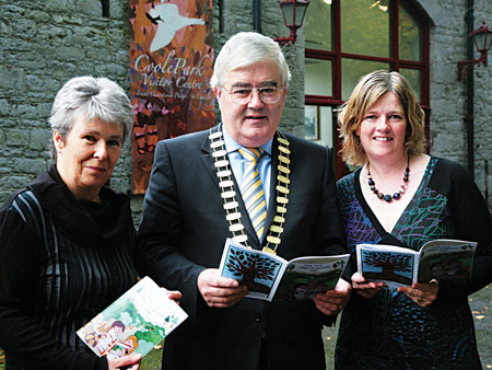At the launch of the Coole Park Winter Programme 2009 were ( l-r) Hilda MacLochlainn Coole Park visitors centre, Mayor Tom McHugh, and Marie Mannion heritage officer Galway County Council. Photo:-Mike Shaughnessy