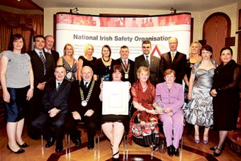 Baxter were also awarded the National Irish Safety Organisation (NISO) Platinum Occupational Safety Award for the second year in a row. Receiving the award were front row L-R: Paddy Loftus; Michael Kilcoyne, Mayor of Castlebar; Anna Golden; Caitriona Gannon; Ann Durkin. Back row (l-r): Maria Fitzgerald; Gerry Prendergast; Pat Gallagher, General Manager; Tara O’Leary; Barbara Taylor; Jacinta Byrne; Pauric Corrigan, President of NISO; Minister Dara Calleary; Hugh Radmall; Deirdre Mannion; Kathleen Joyce and Louise Conlon.