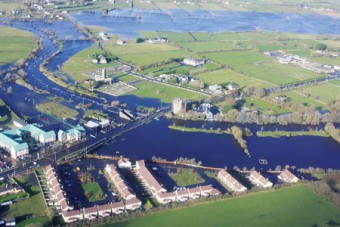 Flooded Claregalway, as pictured by Martin Kirrane