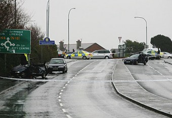 The scene after the crash in December 2008