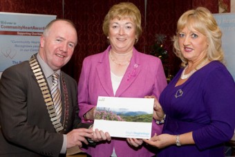 At the launch of Bright Beginnings, a book of photographic reflections in aid of Console were: Mayor of Ballinasloe, Johnny Walsh, Maureen Cahalan, Community Hearts Awards, and Margaret Tierney Smith, Console.  Photo: Martina Regan.