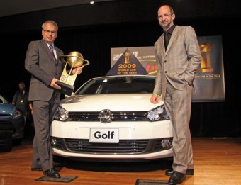 Pictured is the Volkwagen Golf at the presentation of the World Car of the Year 2009 award earlier this year. It has now added the Continental Irish Family Car of the Year 2010 award. And great news for car buyers - the new Golf has a 10 per cent price cut and ESP added as standard.